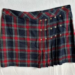 Buffalo (David Bitton)  plaid skirt, Y2K , goth aesthetic.